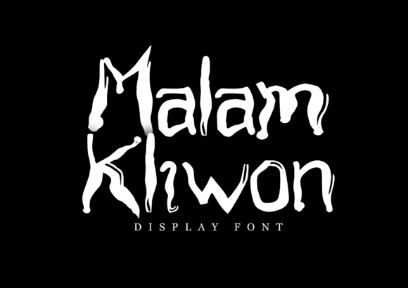 Malam Kliwon: A Chilling Display Font for Bold Editorial Design