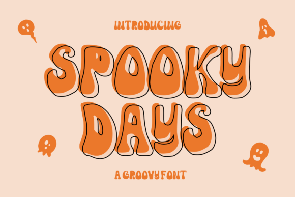 Spooky Days: A Retro Groovy Display Font for Creative Branding Projects