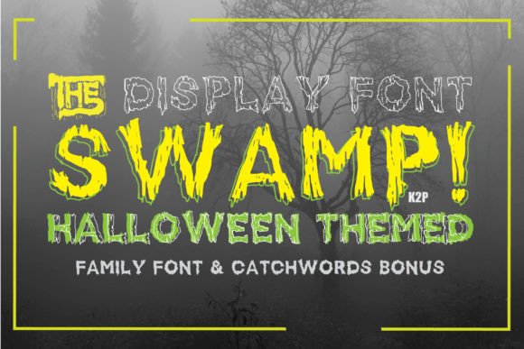 Swamp: A Thick, Spooky Display Font for Halloween and Crafty Branding Projects