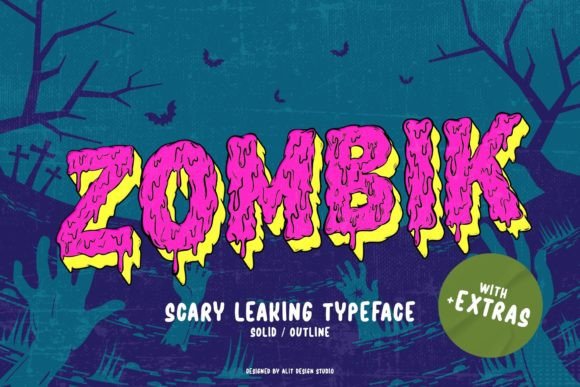 Zombik: A Spooky Display Font That Elevates Web Design With Dramatic Flair